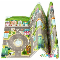 Tapis de jeu double face ville et zoo
