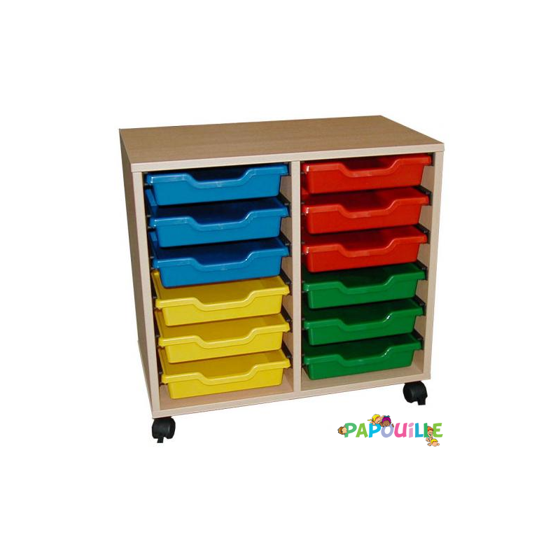 Meuble 2 colonnes avec 12 bacs