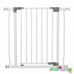 Barrière de sécurité portillon - blanc de 75 à 81 cm