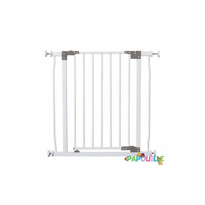 Barrière de sécurité portillon - blanc de 75 à 81 cm