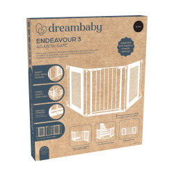 Barrière 3 panneaux 74.5cm à 1.95m - Noir
