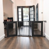 Barrière 3 panneaux 74.5cm à 1.95m - Noir