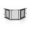 Barrière 3 panneaux 74.5cm à 1.95m - Noir