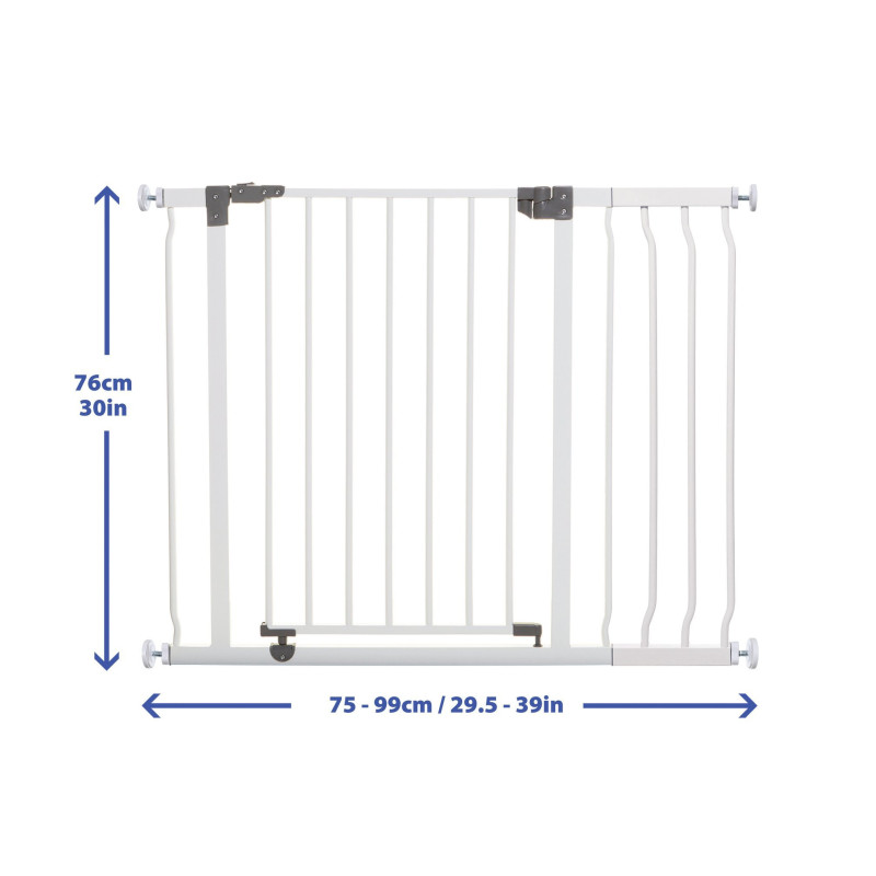 Kit barrière et rallonge de18 cm - Blanc