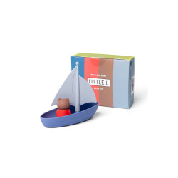 Jouets de bain ours sur un bateau en silicone  - Little L