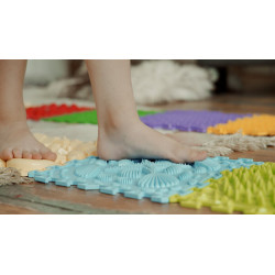 Tapis puzzle sensoriel / sensation / tactile pastel