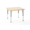 Table carrée Oscar 75 x 75 cm réglable en hauteur