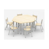 Table trapèze réglable en hauteur 120 x 60 cm