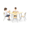 Table trapèze réglable en hauteur 120 x 60 cm