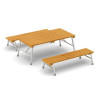 Banc d'extérieur empilable -  150 cm