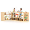 Meuble quart de cercle,  8 compartiments