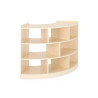 Meuble quart de cercle,  8 compartiments