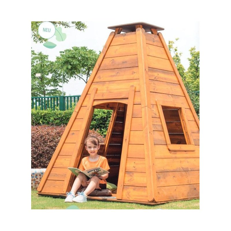 Cabane en bois tipi