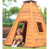 Cabane en bois tipi