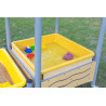 Mobile Mud Table with pointed Roof