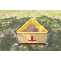 Mobile Mud Table. triangular