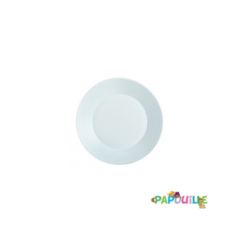 Assiette plate en verre trempé ø23cm