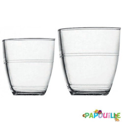 Lot de 6 gobelets duralex en verre trempé 16cl empilable