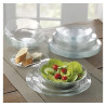 Assiette creuse en verre trempé transparent - 175mm