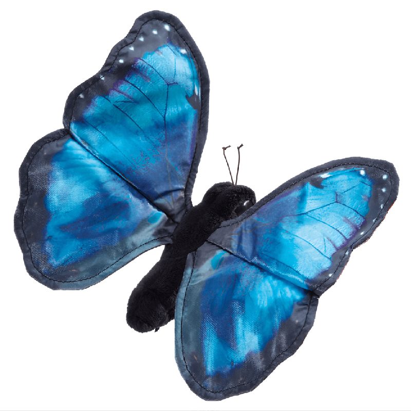 Marionnette à doigt - Papillon Morpho bleu
