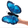 Marionnette à doigt - Papillon Morpho bleu