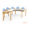 Chaise haute 5 places en bois