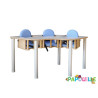 Chaise haute en bois 3 places