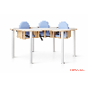 Chaise haute en bois 3 places