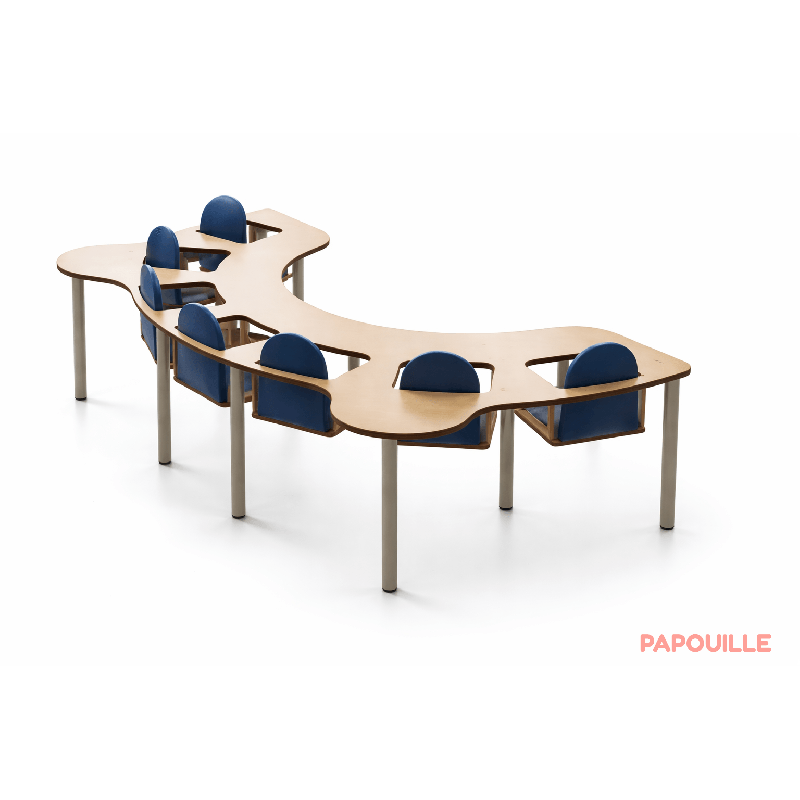 Chaise haute 7 places en bois