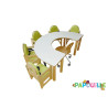 Chaise haute en bois 5 places