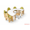 Chaise haute en bois 5 places