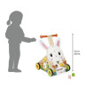 Chariot de marche Multi-Activités Lapin en bois