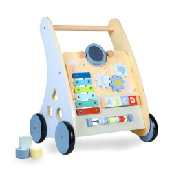 Chariot de marche en bois