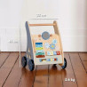 Chariot de marche en bois