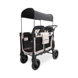 Poussette wagon luxe pro 2 places Noir - 6mois +