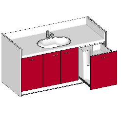 Table à langer 1 cuve 1900 x 850 mm