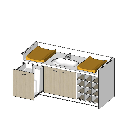 Table à langer sur mesure - 2150 X 850 mm