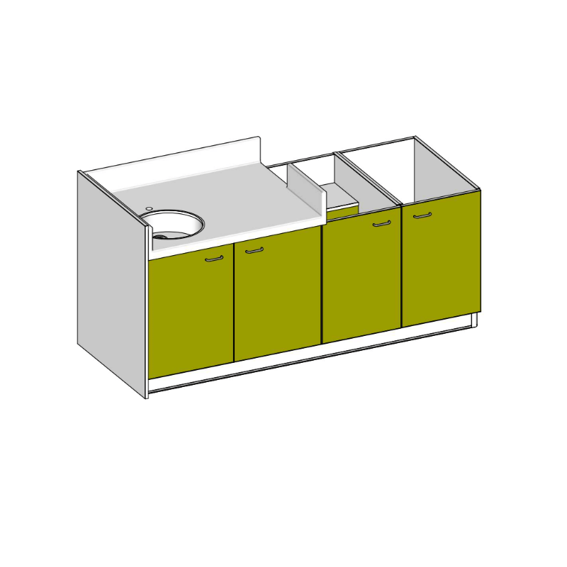 Table à langer 1 cuve - 2120(L)x850(Pf)mm
