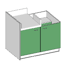 Table à langer 1 cuve(s) - 1200 (L)x850(Pf)mm