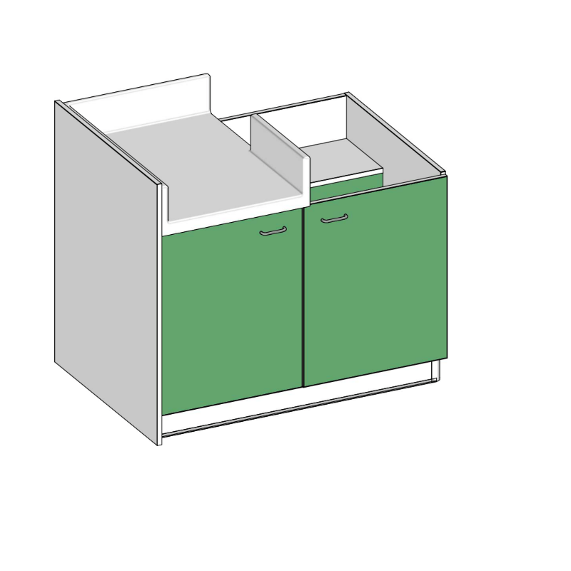 Table à langer 1 cuve(s) - 1200 (L)x850(Pf)mm