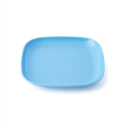 Assiette carré multi-usage mélamine bleu
