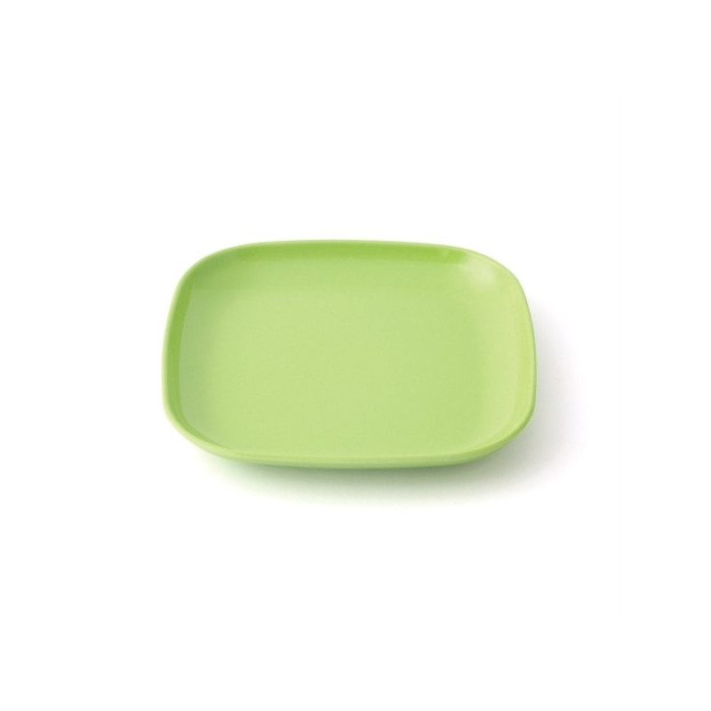 Assiette carré multi-usage mélamine vert