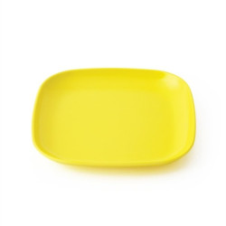 Assiette carré multi-usage mélamine jaune