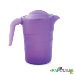 Pichet 1l polypropylène empilable avec couvercle b