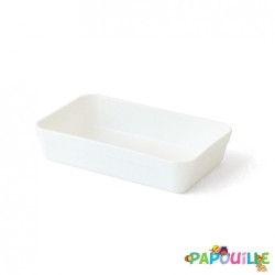 Barquette ravier rectangulaire polypropylène 30 cl blanche