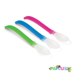 3 cuillères avec embout souple premier âge