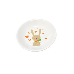 Assiette bouillie mélamine lapin gourmet