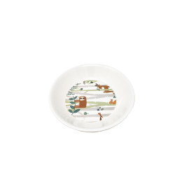 Assiette bouillie mélamine animaux de la forêt