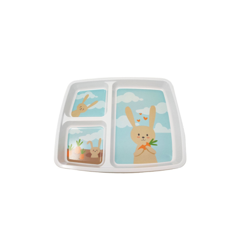Plateau repas melamine lapin gourmet