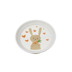 Assiette creuse mélamine lapin
